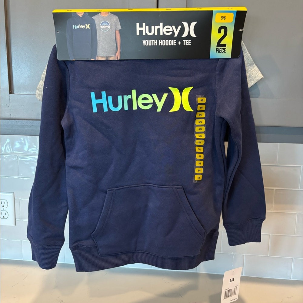NWT Toddler Hurley Hoodie & Tee Set Size 5/6